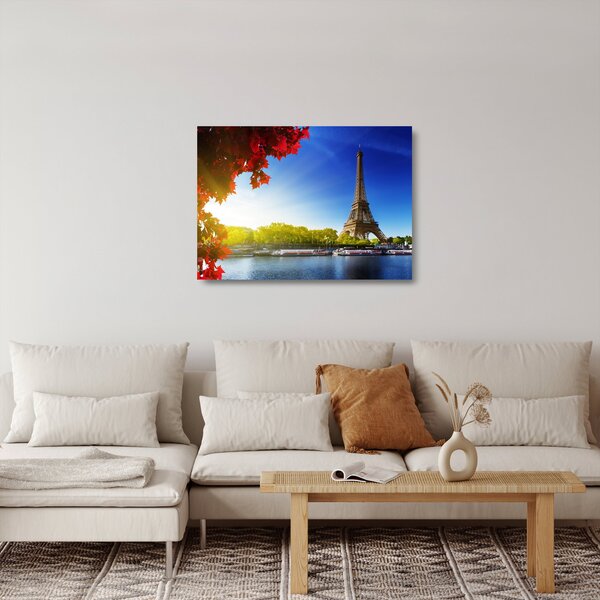 Tablou pe sticlă - toamna la Paris (70x50 cm)