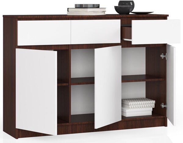 Comodă cu sertare Kuwait 3D 3D (wenge + alb). Promo -21%. 1151979