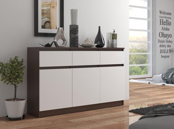 Comodă cu sertare Kuwait 3D 3D (wenge + alb). Promo -21%. 1151979