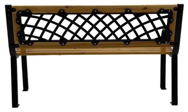 Bancă grădină LUNA 118x52x73 cm din lemn, oțel și PVC