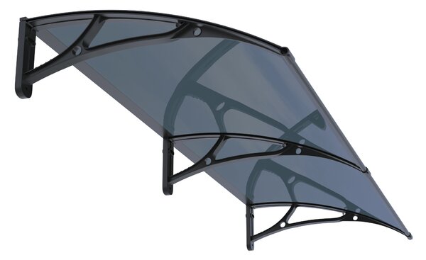 Copertină PRO 150x120 cm din aluminiu și plexiglas – Negru/Antracit