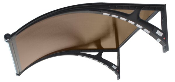 Copertină PREMIUM LUMI 200x100 cm cu senzor și panou solar – Negru/Bronz