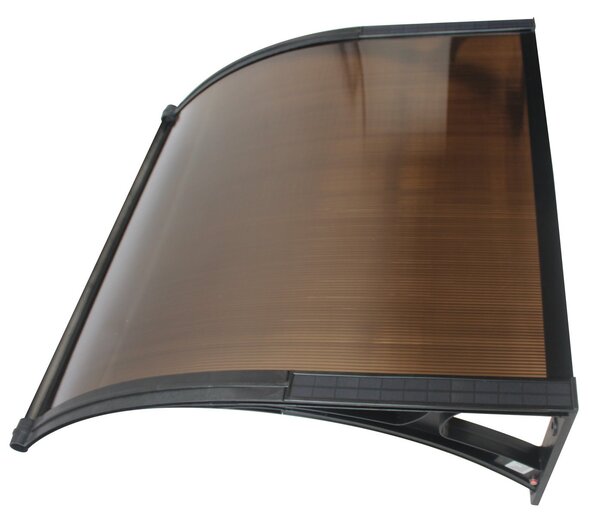 Copertină PREMIUM LUMI 200x100 cm cu senzor și panou solar – Negru/Bronz