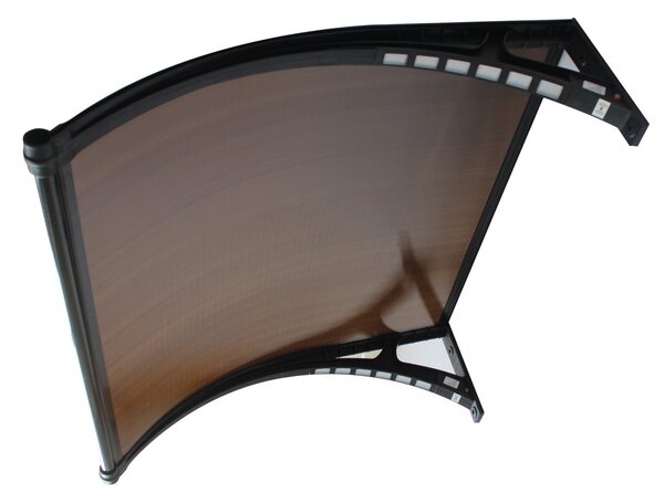 Copertină PREMIUM LUMI 200x100 cm cu senzor și panou solar – Negru/Bronz