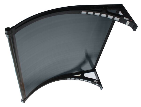 Copertină PREMIUM LUMI 120x100 cm cu senzor și panou solar – Negru/Antracit