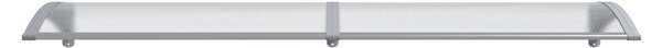 Copertină PREMIUM 150x100 cm, placă 6 mm dintr-o bucată – Gri/Transparent