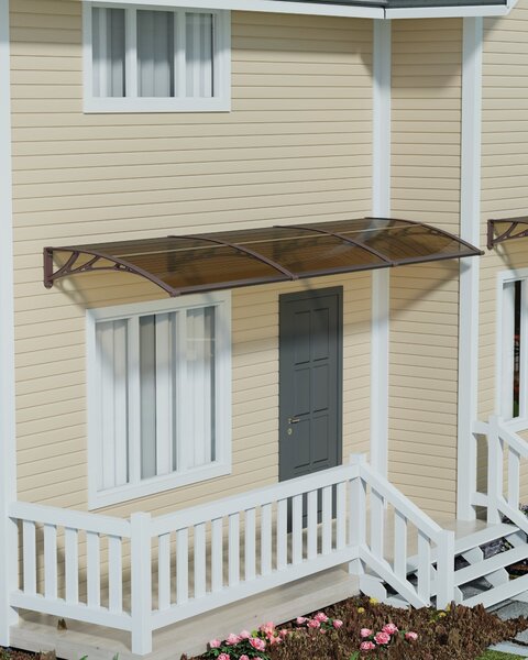 Copertină ECO 300x80 cm din policarbonat – Maro/Bronz