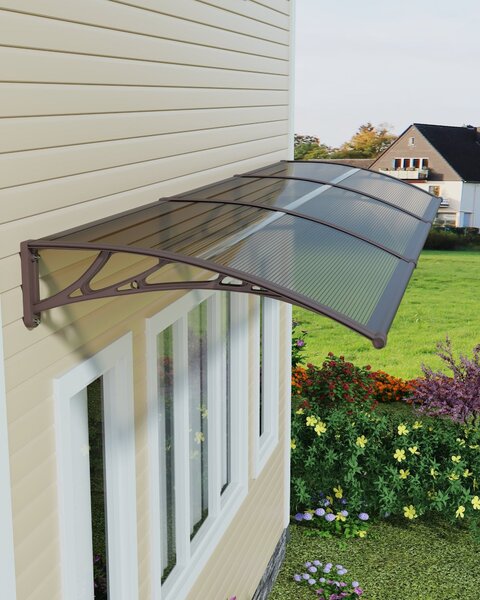 Copertină ECO 300x80 cm din policarbonat – Maro/Bronz