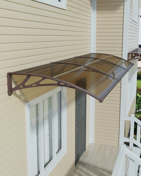 Copertină ECO 300x80 cm din policarbonat – Maro/Bronz