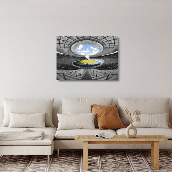 Tablou pe sticlă - stadionul de fodbal (70x50 cm)