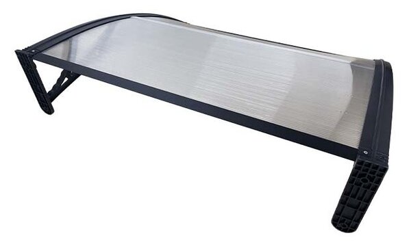 Copertină ECO 40x60 cm din policarbonat – Negru/Transparent