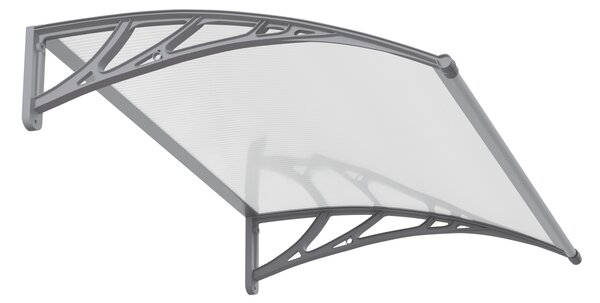 Copertină PREMIUM 60x60 cm, placă 6 mm dintr-o bucată – Gri/Transparent