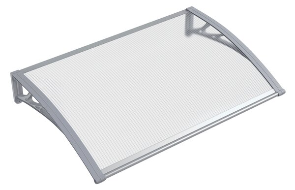 Copertină PREMIUM 60x60 cm, placă 6 mm dintr-o bucată – Gri/Transparent