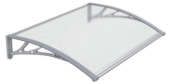 Copertină PREMIUM 60x60 cm, placă 6 mm dintr-o bucată – Gri/Transparent