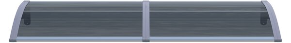 Copertină ECO 240x100 cm din policarbonat – Gri/Antracit