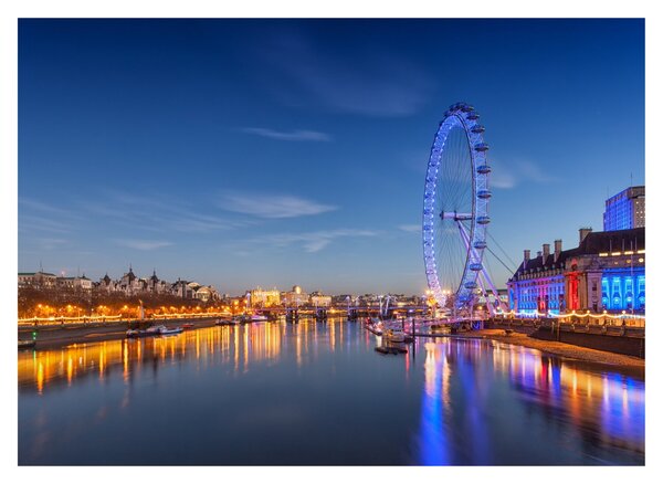 Tablou pe sticlă London Eye (70x50 cm)