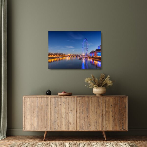 Tablou pe sticlă London Eye (70x50 cm)