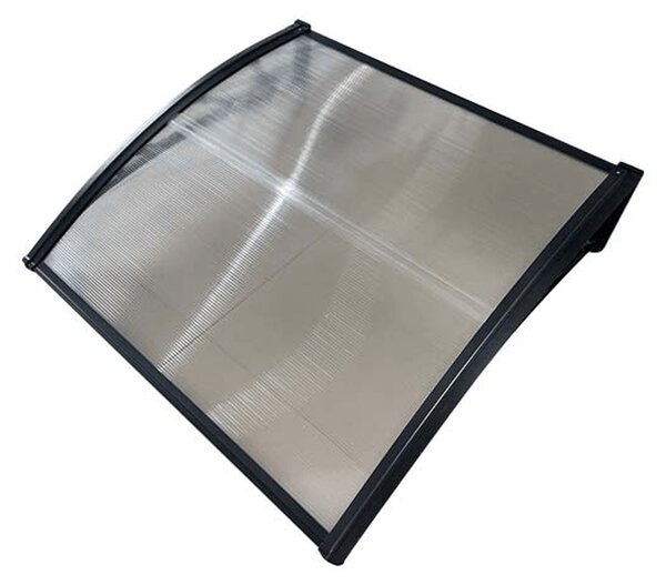 Copertină ECO 80x80 cm din policarbonat – Negru/Transparent
