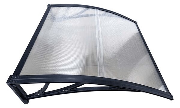 Copertină ECO 80x80 cm din policarbonat – Negru/Transparent
