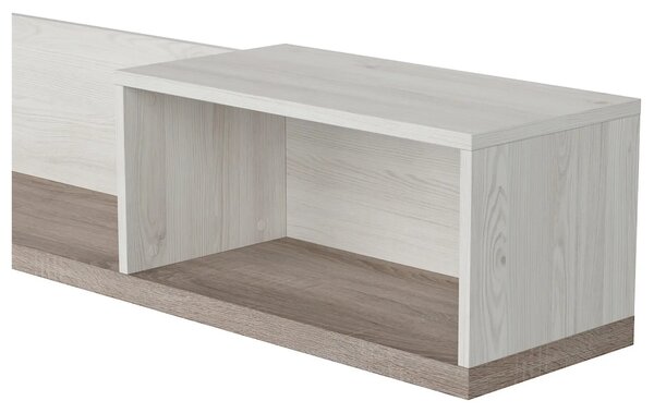 Raft LUCA JUZI, zada sibiu deschis/stejar sonoma, PAL laminat, 141x31x