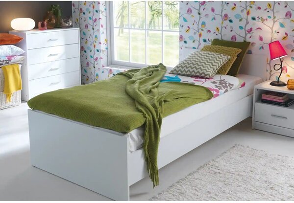 Cadru pat NEPO PLUS 120x200, alb, PAL laminat