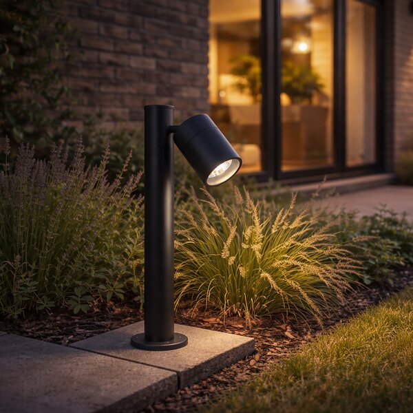 Lampa de exterior neagra 45 cm AR70 reglabila IP44 - Solo