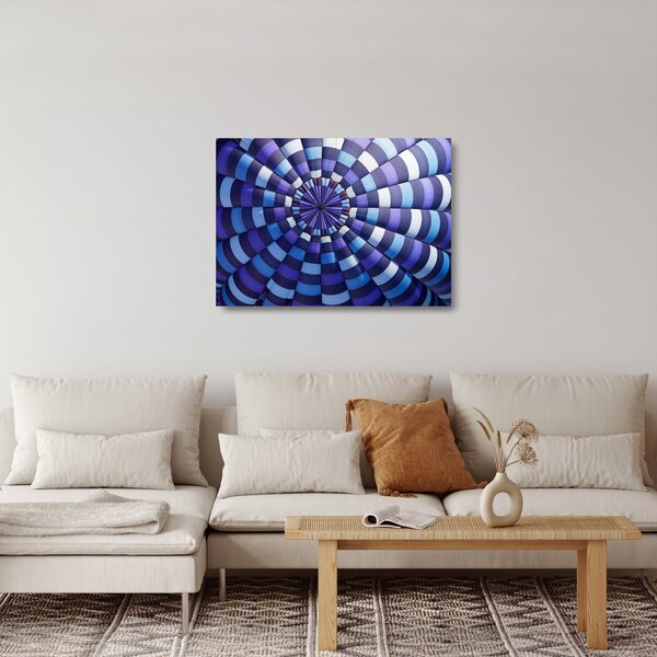 Tablou pe sticlă cu structura balonului zburător (70x50 cm)