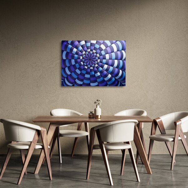 Tablou pe sticlă cu structura balonului zburător (70x50 cm)