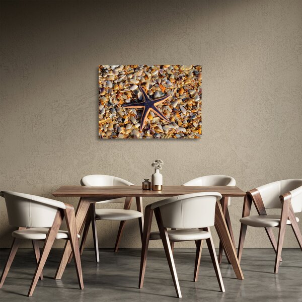 Tablou pe sticlă cu stea de mare (70x50 cm)