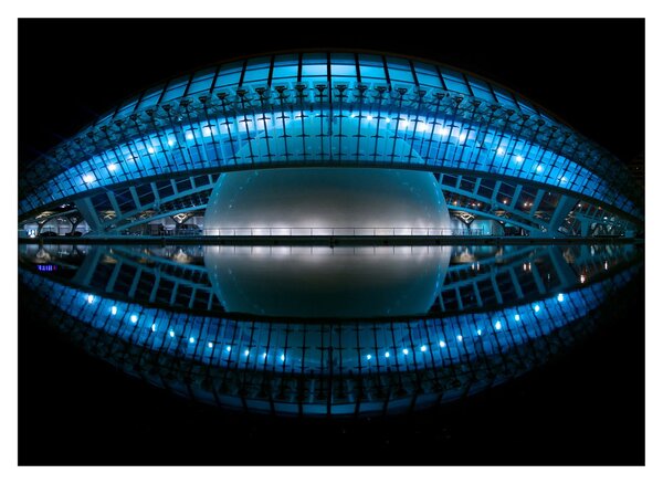 Tablou pe sticlă cu stadion de fotbal (70x50 cm)