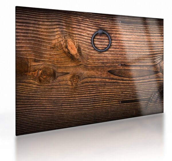 Tablou pe sticlă textura lemnului (70x50 cm)