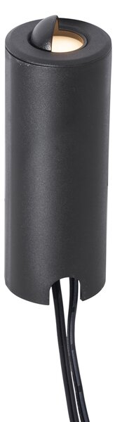 Set de 5 spoturi încastrate moderne negre, inclusiv LED IP67 - Linsey