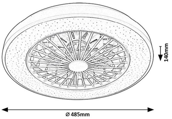 Rabalux Dalfon 2 plafon 1x48 W alb 71332