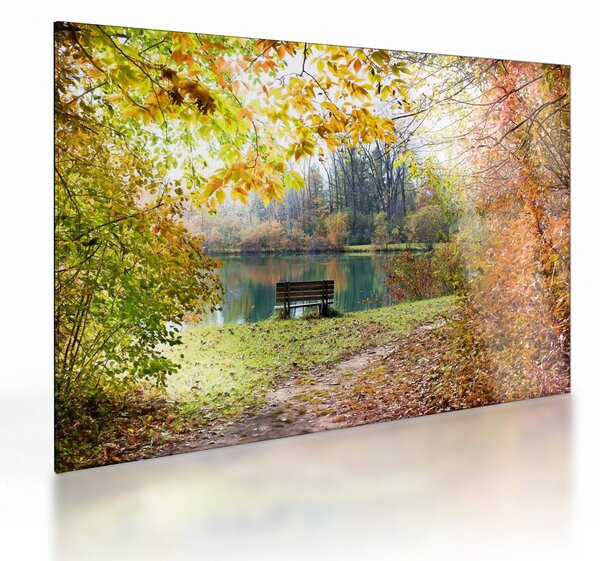 Tablou pe sticlă cu pescărie (70x50 cm)