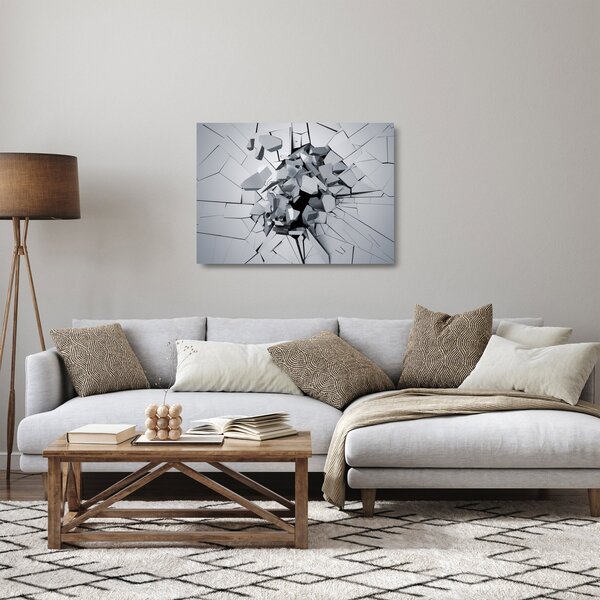 Tablou pe sticlă abstracție 3D (70x50 cm)