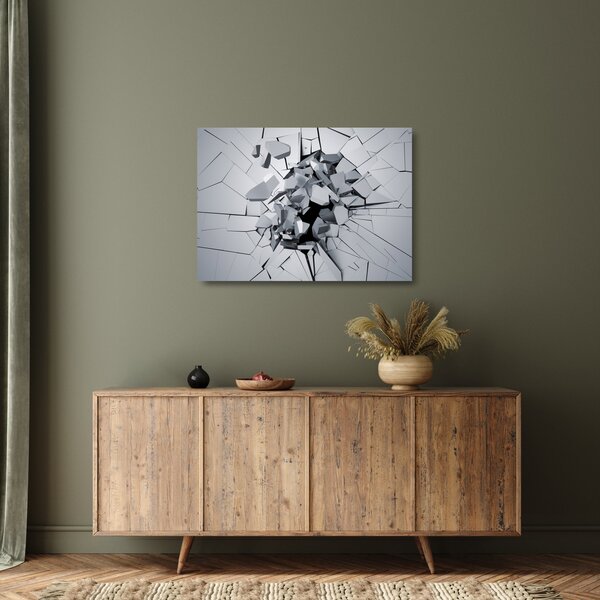 Tablou pe sticlă abstracție 3D (70x50 cm)