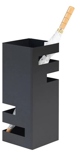 Suport umbrela LIANA, negru, metal, 19x19x48 cm