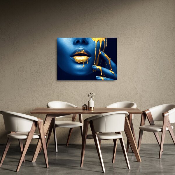 Tablou pe sticlă cu fața omeneaască (70x50 cm)