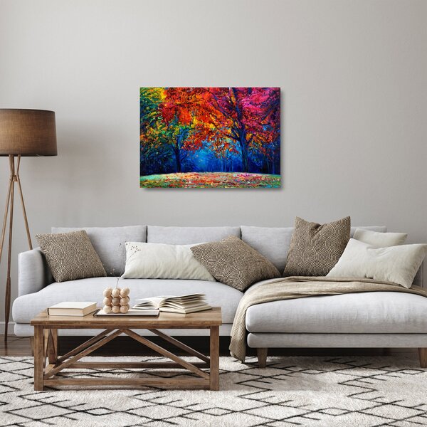 Tablou pe sticlă cu pictura naturii (70x50 cm)