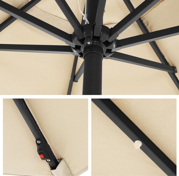 Umbrela de terasa Songmics Bej 300x300x240 cm