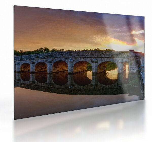 Tablou pe sticlă cu pod (70x50 cm)
