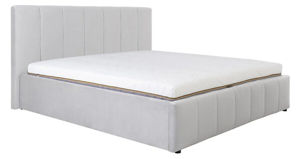 Cadru pat LONES 180x200, stofa catifelata gri deschis - Bluvel 03