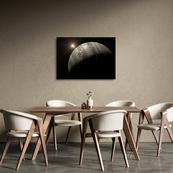 Tablou pe sticlă cu planetă în cosmos (70x50 cm)