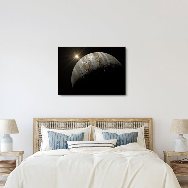 Tablou pe sticlă cu planetă în cosmos (70x50 cm)