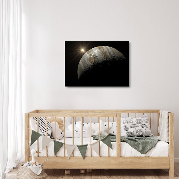Tablou pe sticlă cu planetă în cosmos (70x50 cm)