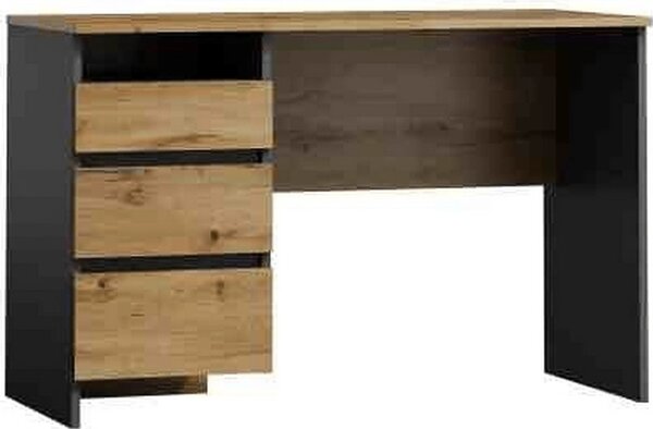 Birou B-005, stejar wotan/gri antracit, PAL laminat, 120x55x77 cm