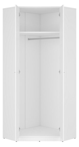 Dulap NEPO PLUS, alb, PAL, cu 2 usi, 80x80x197 cm