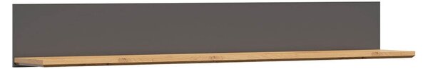 Polita HESEN, gri grafit/stejar artisan, PAL melaminat, 175x24x25 cm