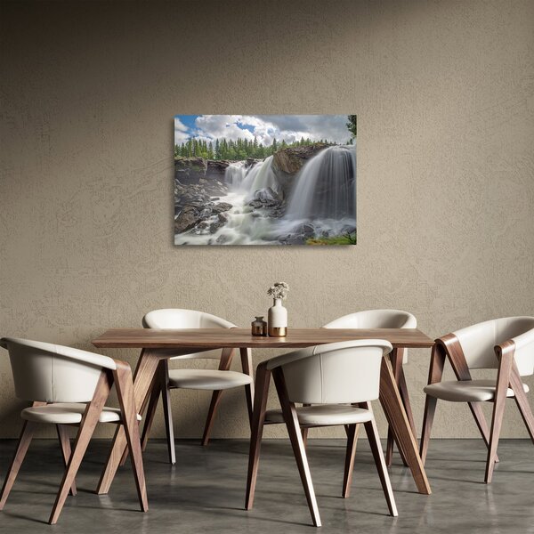 Tablou pe sticlă cu cascade (70x50 cm)