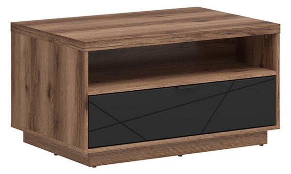 Masuta cafea FORN, nuc/negru mat, PAL, 90x60x49 cm